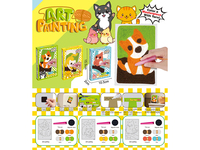 621-60ABC &nbsp;&nbsp;Woolen painting & Refrigerator sticker (Cat, dog and bird)