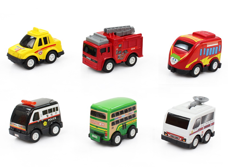 2825-6 &nbsp;&nbsp;Pull back car 6PCS