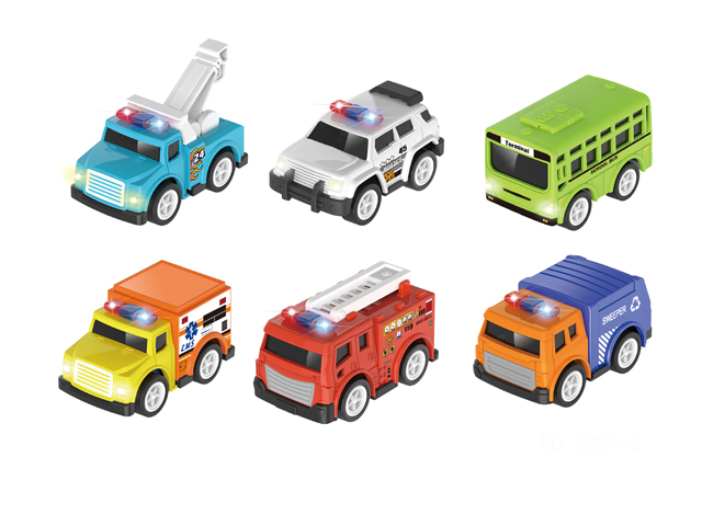 6384-6 &nbsp;&nbsp;Pull back car 6PCS