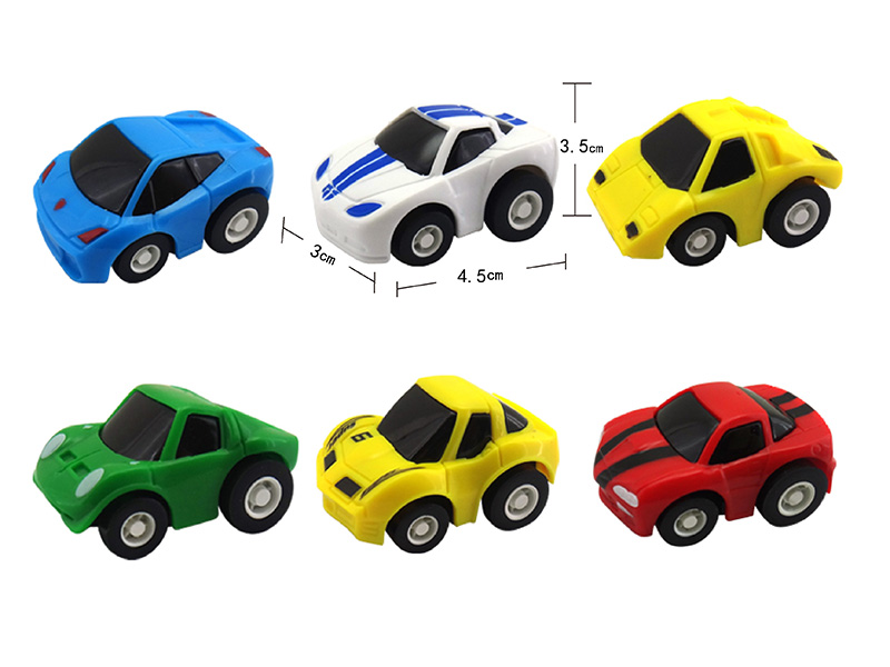 2837-6 &nbsp;&nbsp;Pull back cars 6PCS