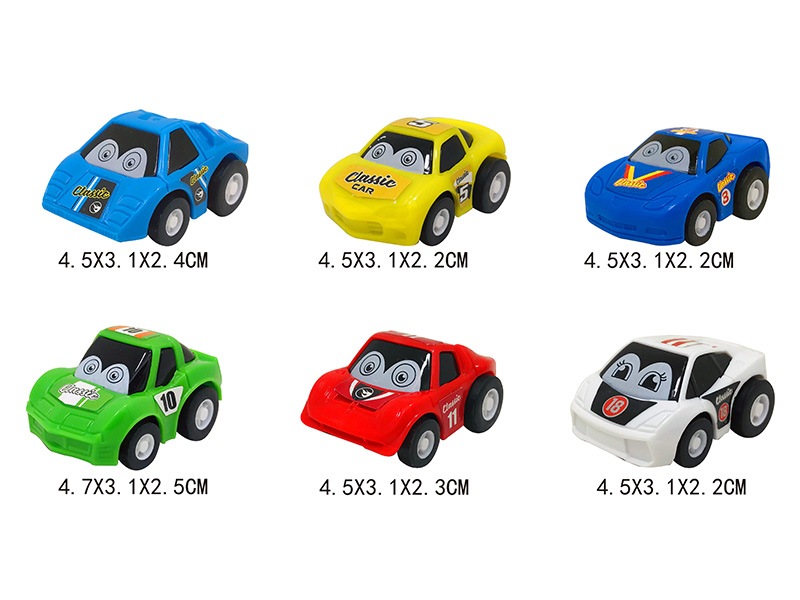 2837-6 (Sticker) &nbsp;&nbsp;Pull back cars 6PCS