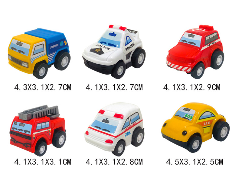 2836-6 &nbsp;&nbsp;Pull back car 6PCS