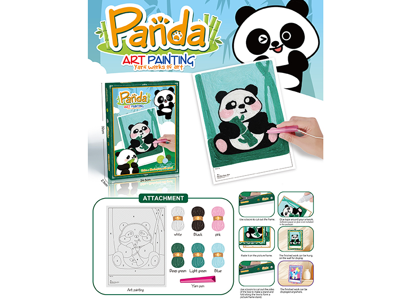 621-13 &nbsp;&nbsp;Woolen painting (Panda)