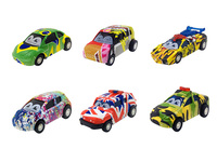 6386-6(Graffiti) &nbsp;&nbsp;&nbsp;Pull &nbsp;back car 4PCS